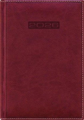 Naptár, tervező, A5, napi, DAYLINER, "Sherwood", barnásvörös