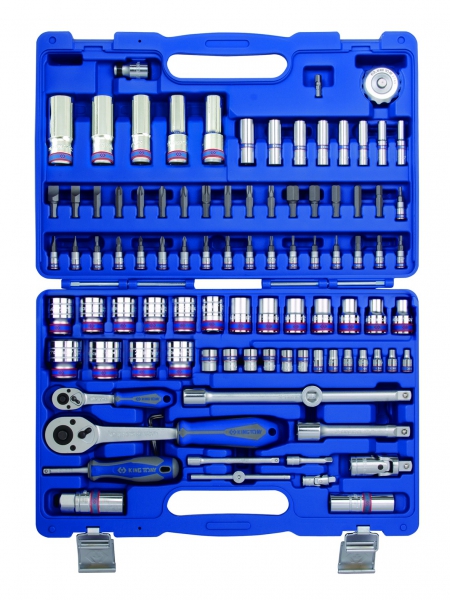 96 részes 1/4"&amp;1/2"-os dugókulcs&amp;bitkészlet 7596MR