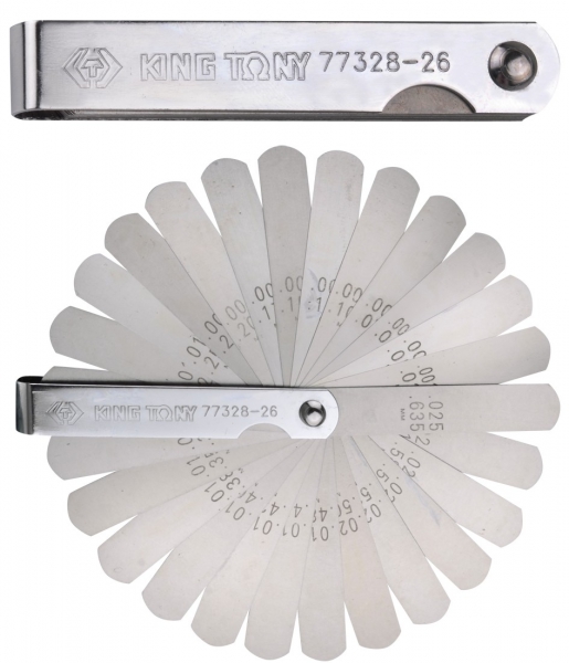 Hézagmérő 26 pengés, 0,038-0,635mm &amp; 0,0015"-0,025"  77328-26