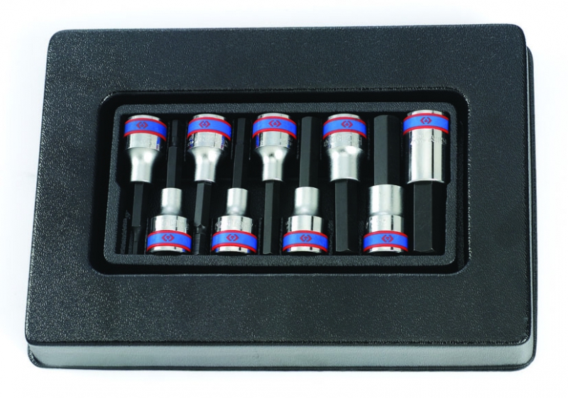 9 részes1/2˝-os hatszög bitfejkészlet L=80mm  9-4120PR