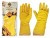Safety First Háztartási gumikesztyű, sárga, flokkolt 40g méret: 7